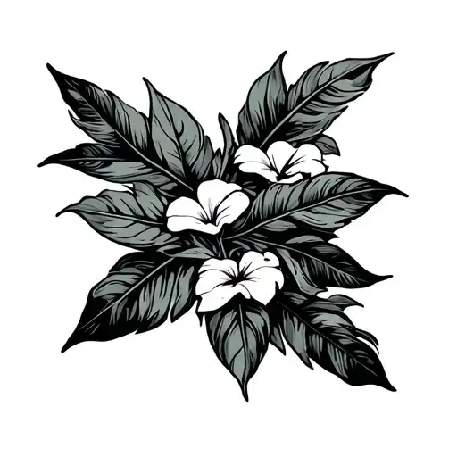 hawaiian ti leaf lei wrapped around my arm tattoo design idea