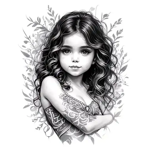 Annie, may, tarus, baby girl tattoo design idea