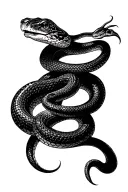 snakes and egg tattoo design idea