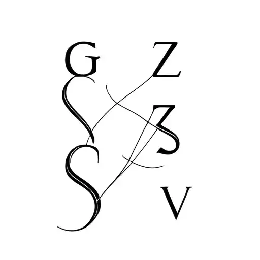 family of four which names start with G, Z, S and V respectively, show a strong connection between all 4  tattoo design idea