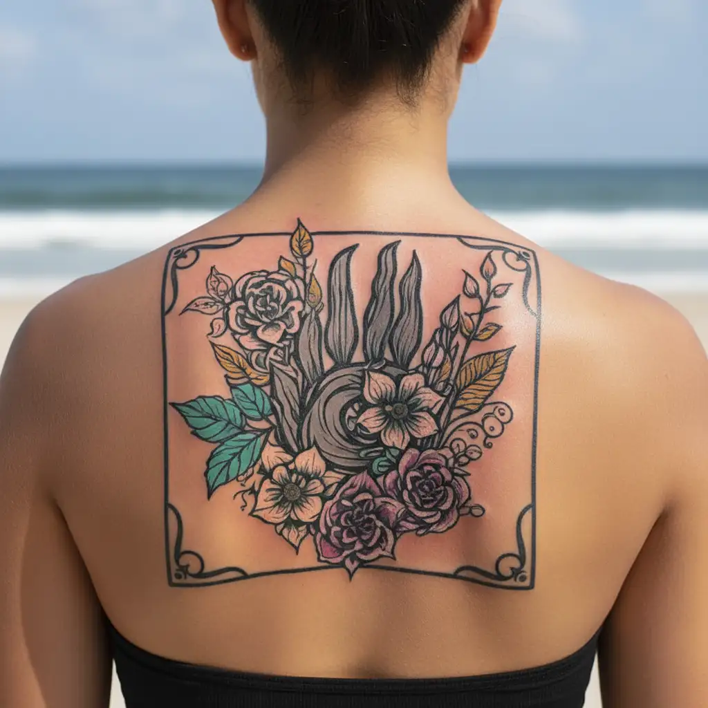 paw flowers growing persevere mental health harry potter  tattoo design idea