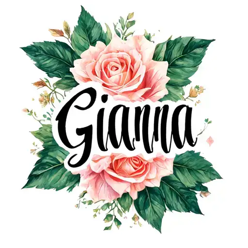 "GIANNA" Script tattoo tattoo design idea