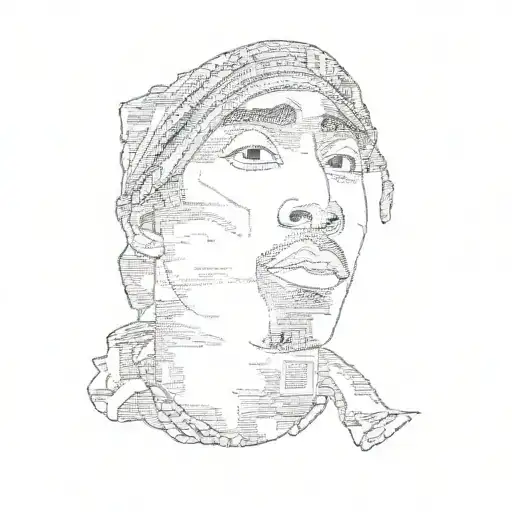 tupac tattoo design idea