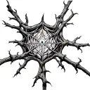 web of wyrd made from sticks tattoo design idea