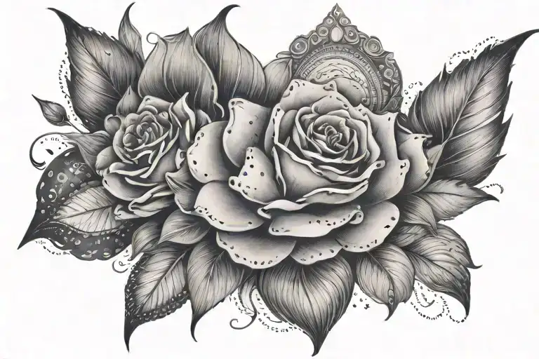 a fairly fine tattoo, not too busy, which starts from each shoulder and ends between the breasts for women tattoo design idea