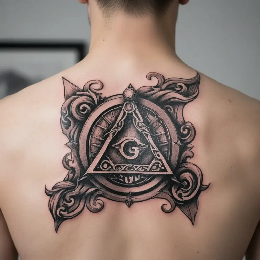 freemason symbols tattoo design idea
