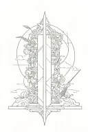 I want a forearm sleeve, patchwork make it look cool possibly Greek gods, stoicism, however also implement my background tattoo design idea