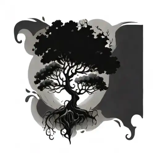 posion tree tattoo design idea