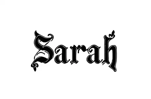 "Sarah " tattoo design idea