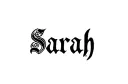 "Sarah " tattoo design idea
