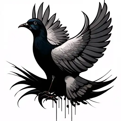 modern dove for name Jireh Ministries tattoo design idea