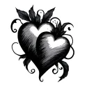 Heart Initials tattoo design idea