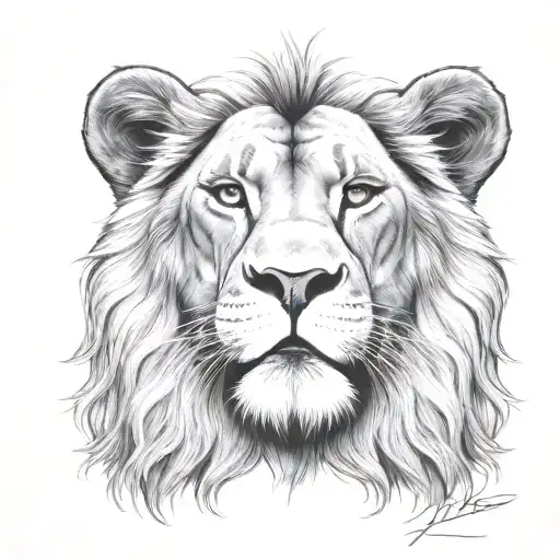 Mufasa mugshot in realism style tattoo tattoo design idea