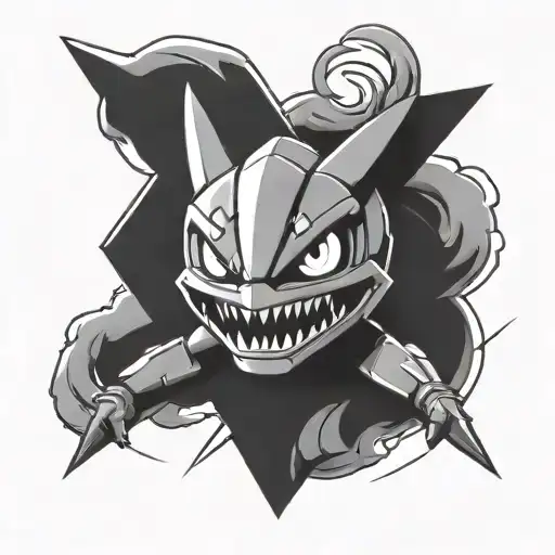 Pokemon and Power Rangers tattoo design idea