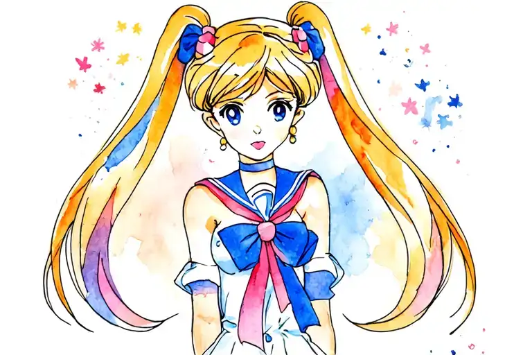 sailor moon tattoo design idea