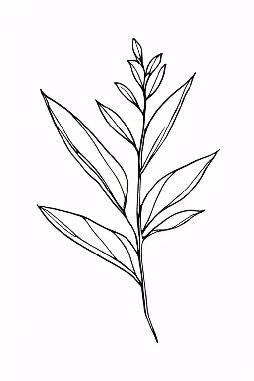 Neda plant tattoo design idea