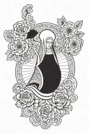 nun tattoo design idea