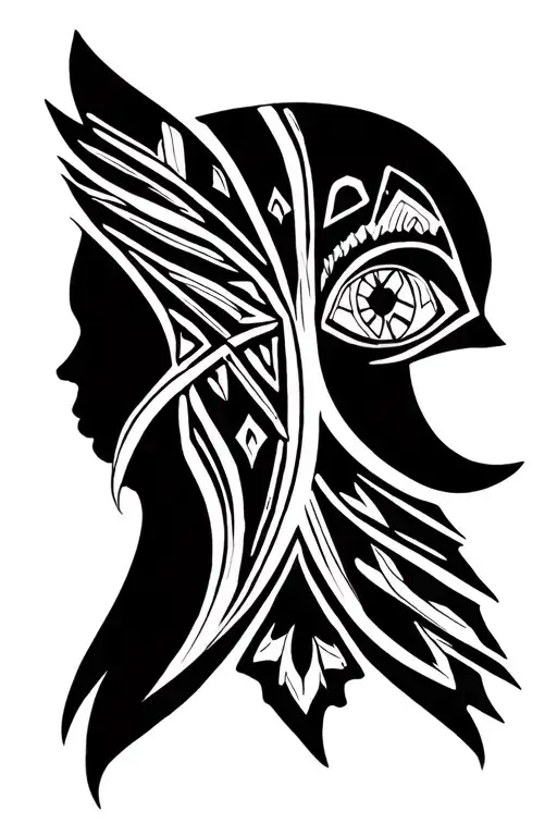 Navajo water texture tattoo design idea