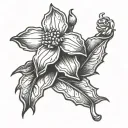 holly flower with date 1994 chevy cavalier tattoo design idea