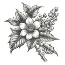 holly flower with date 1994 chevy cavalier tattoo design idea