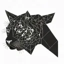 cat egypt type lines tattoo design idea