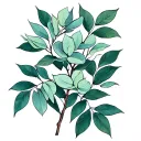 eucalyptus tattoo design idea
