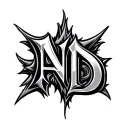 Logo using Letters A. N. D. tattoo design idea