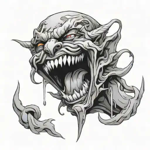 ahegao tattoo design idea