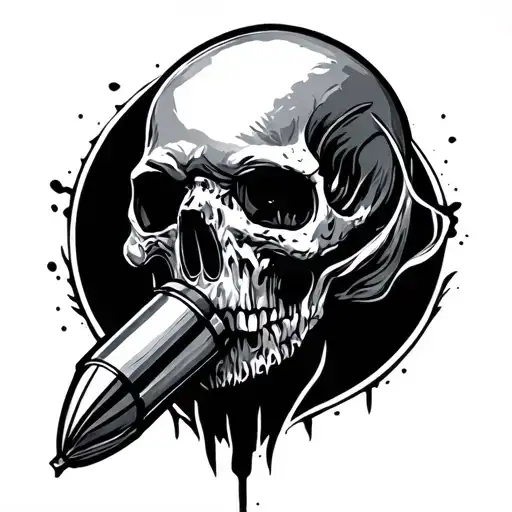 Bullet tattoo design idea