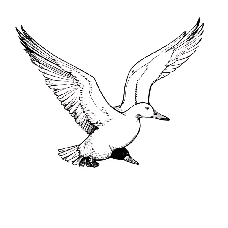 Mallard Duck tattoo design idea