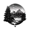 Moos Mountain View tattoo design idea