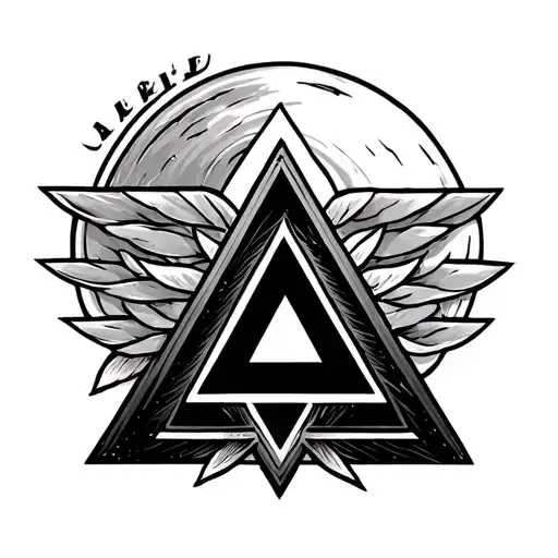 AA symbol of a triangle tattoo design idea