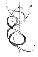 A medium complexity tattoo that simbolizes finding balance in chaos tattoo design idea