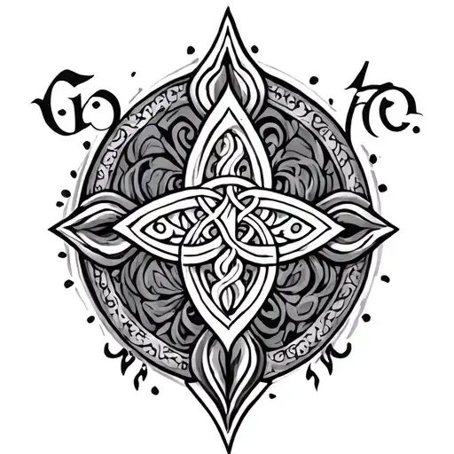 Irish gypsy symbol tattoo design idea