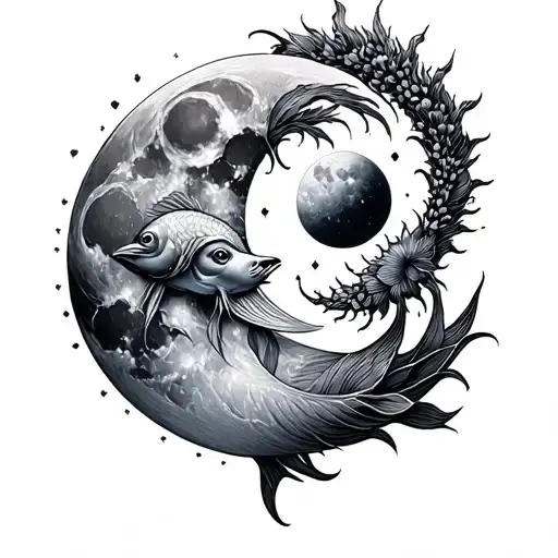 Cancer moon, Pisces sun, and Gemini rising  tattoo design idea