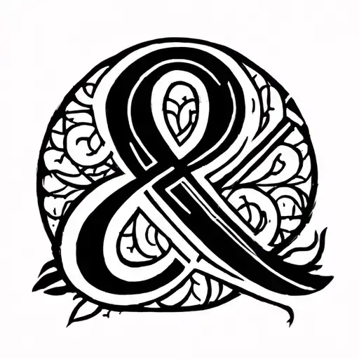 Ampersand styled tattoo design idea