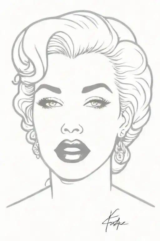 Marilyn Monroe tattoo design idea