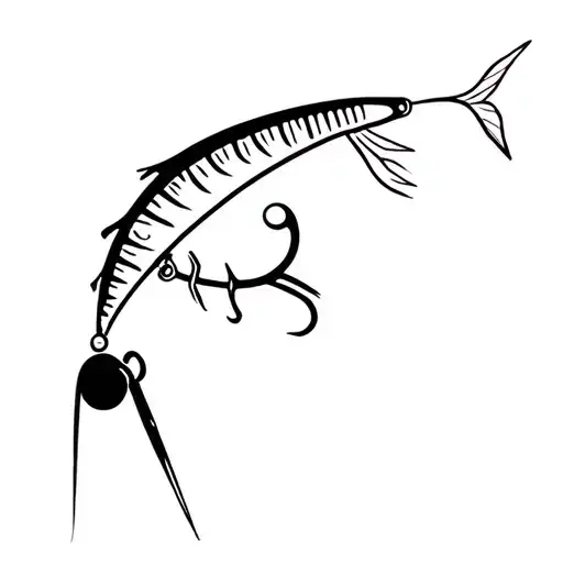 Fishing lure tattoo design idea