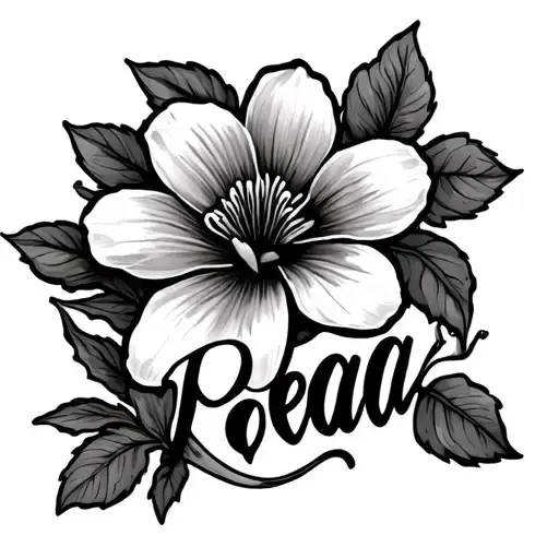 two peas in a pod script writting with a pea flower tattoo design idea