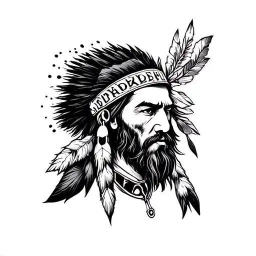 native plumber tattoo design idea