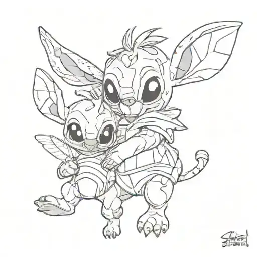 stich with our son tattoo design idea