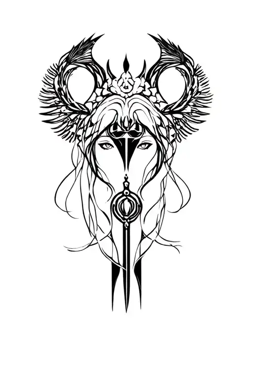 hecate goddess shoulder tattoo tattoo design idea