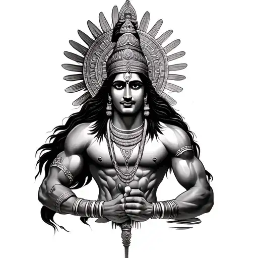 all mahabharat tattoo featuring in one frame  tattoo design idea