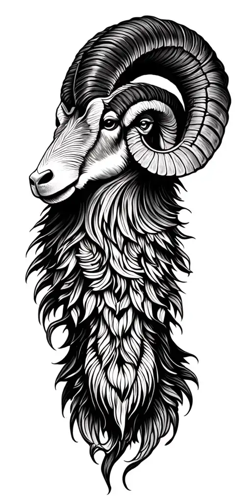 Ram tattoo design idea