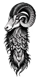 Ram tattoo design idea