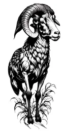 Ram tattoo design idea