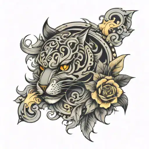 smokey background tattoo design idea