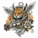 smokey background tattoo design idea