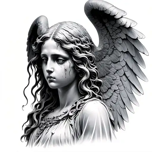 Weeping Angel tattoo design idea