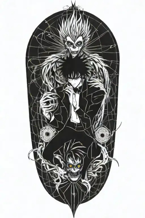 misa and ryuk death note  tattoo design idea